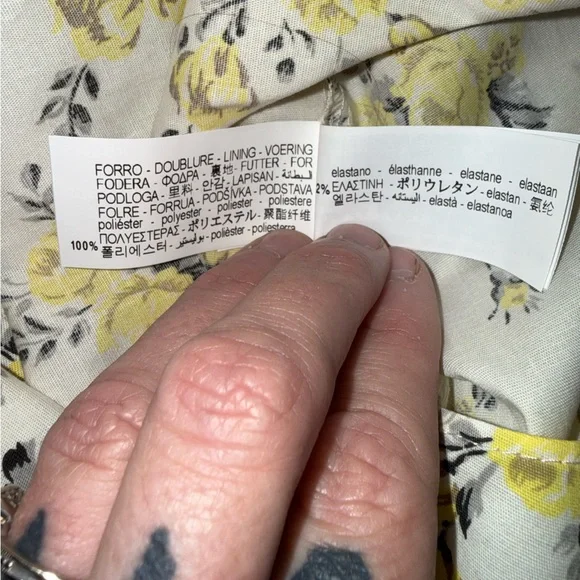 Zara FLORAL PRINT POPLIN MIDI DRESS XS - Picture 10 of 12